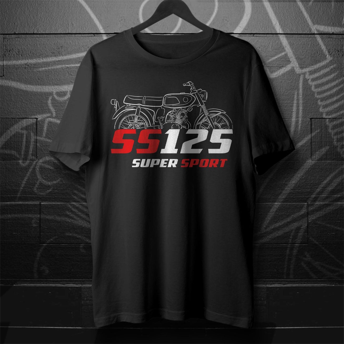 Honda SS125 A Super Sport Inspired T-Shirt - Motorcycle Tee Shirt for Riders