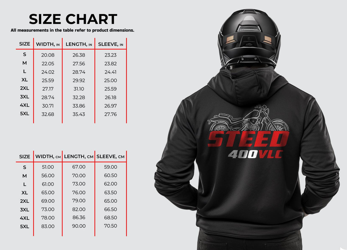 Honda Steed 400 | VCL | VLX & VSE Inspired Hoodie - Motorcycle Sweatshirt for Riders