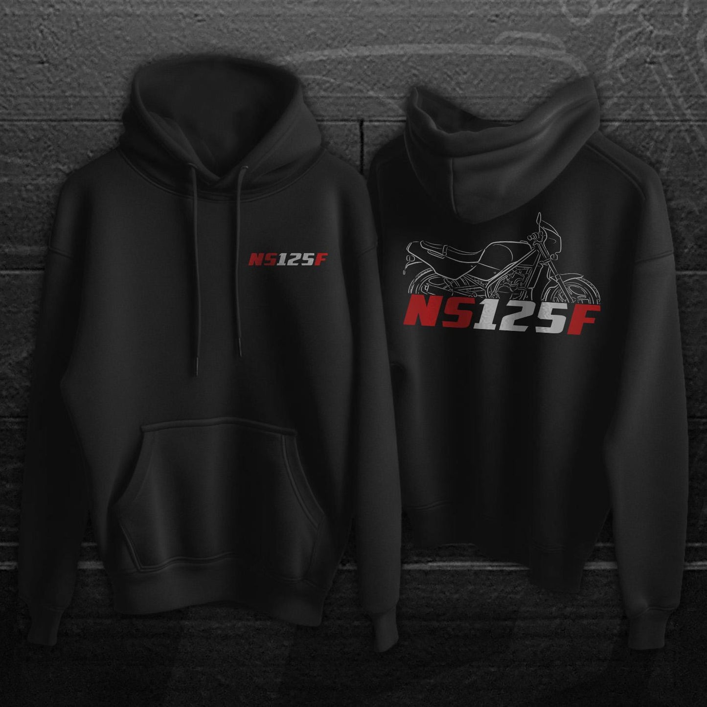 Honda NS125 | F & R Inspired Hoodie - Motorcycle Sweatshirt for Riders