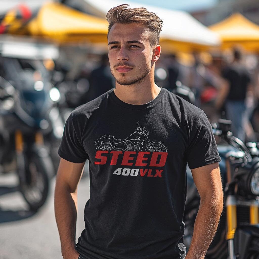 Honda Steed 400 VLX Inspired T-Shirt - Motorcycle Tee Shirt for Riders