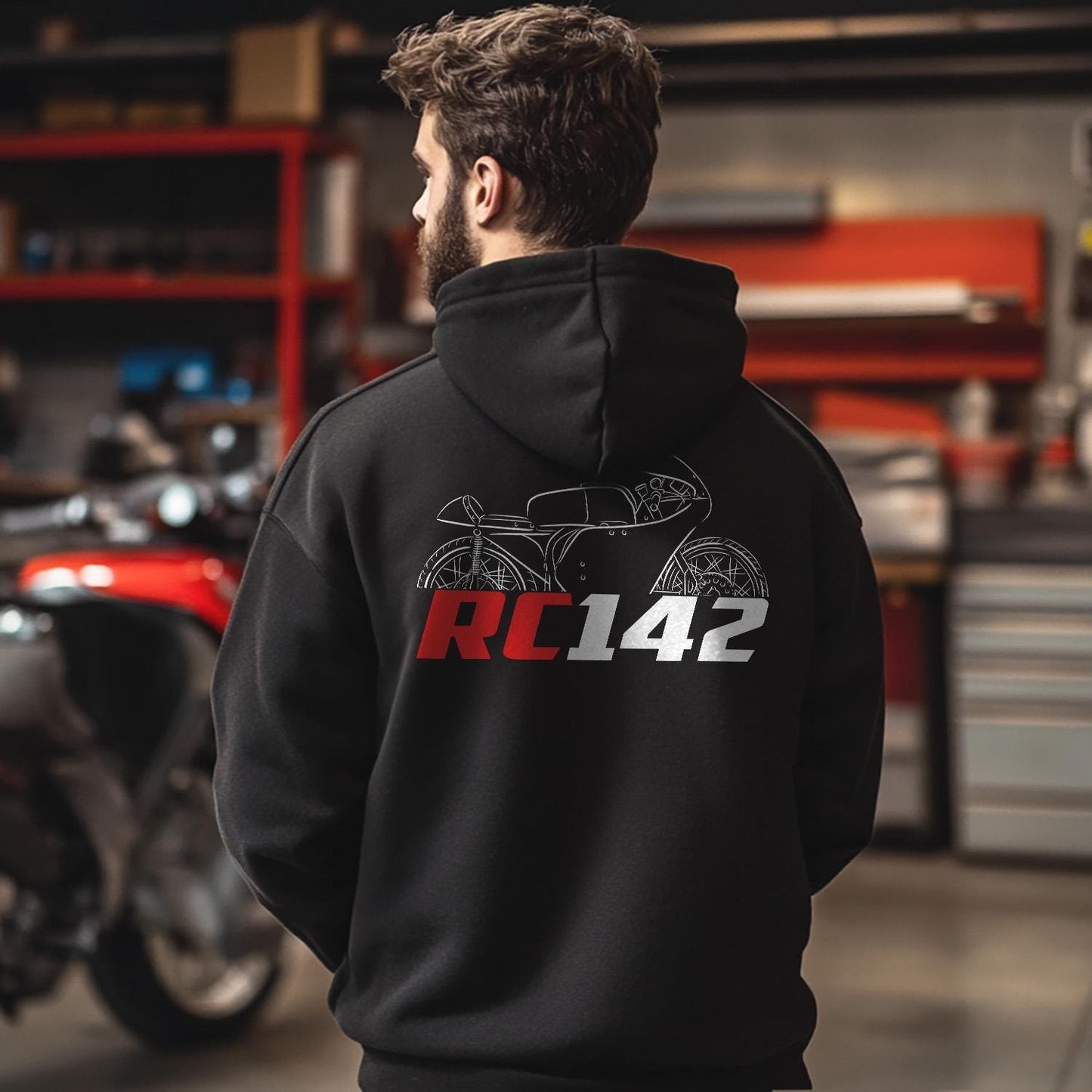 Honda RC142 1959 Inspired Hoodie - Motorcycle Sweatshirt for Riders