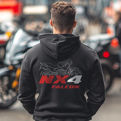 Honda NX4 Falcon Inspired Hoodie - Motorcycle Sweatshirt for Riders