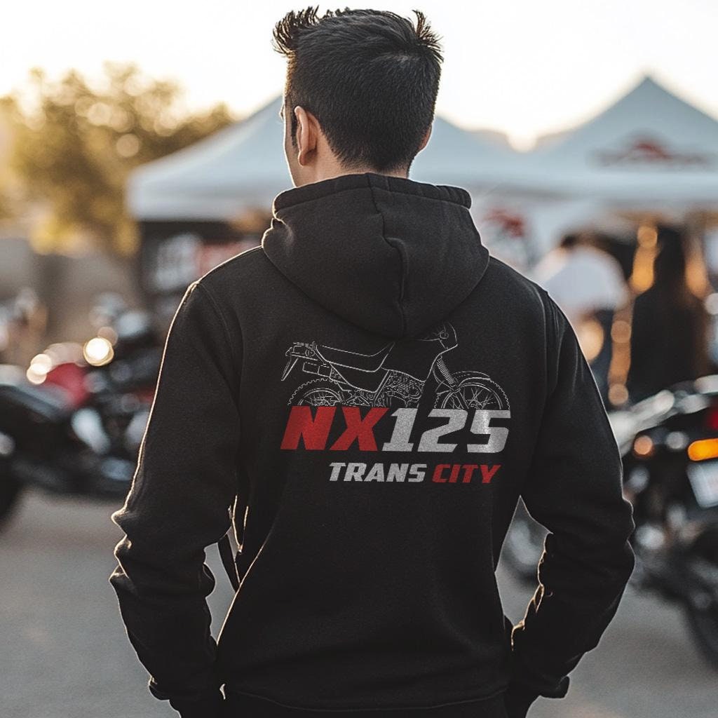 Honda NX125 Trans City Inspired Hoodie - Motorcycle Sweatshirt for Riders