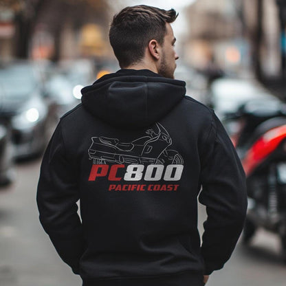 Honda PC800 Pacific Coast Inspired Hoodie - Motorcycle Sweatshirt for Riders