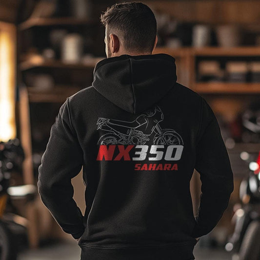 Honda NX350 Sahara Inspired Hoodie - Motorcycle Sweatshirt for Riders
