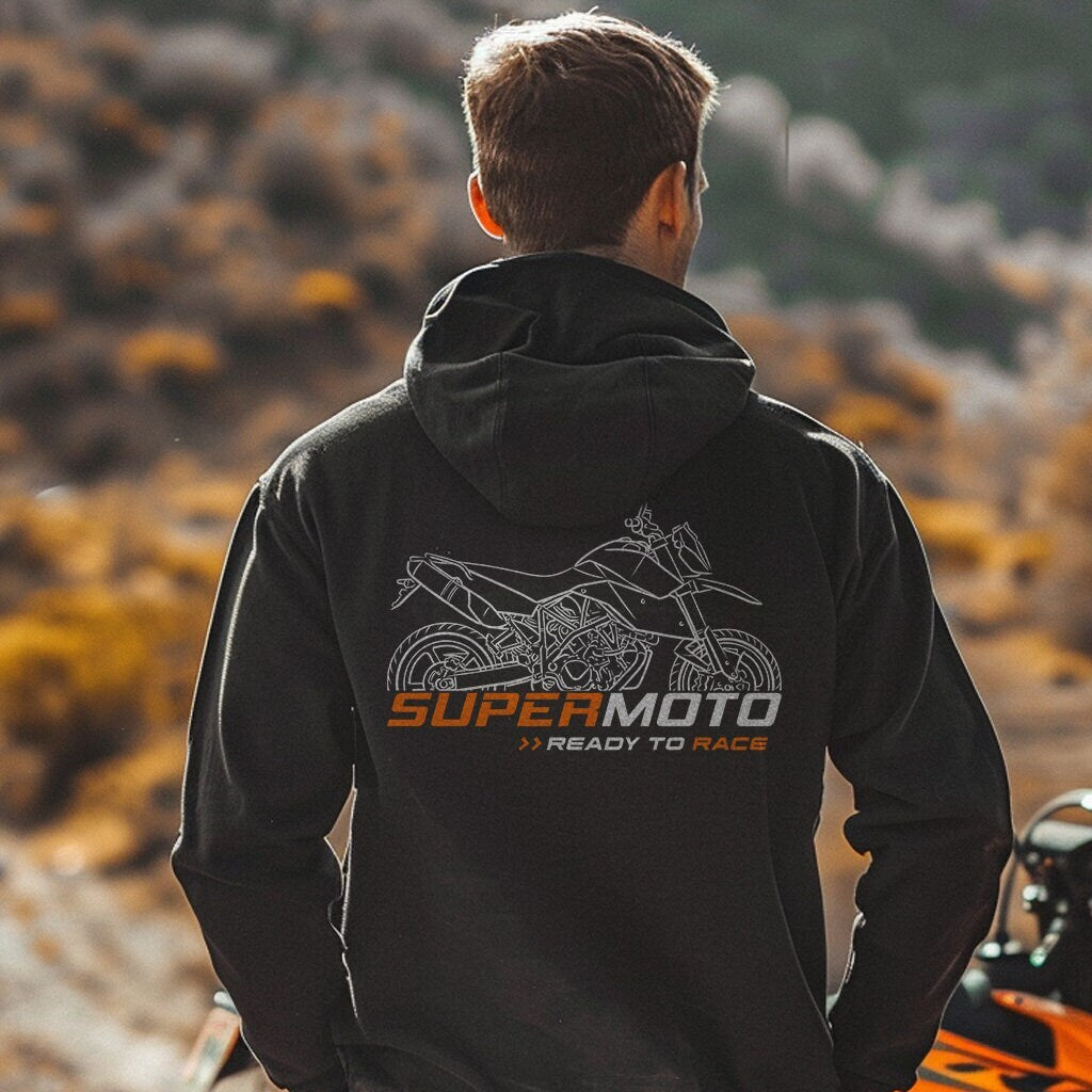 KTM 990 Supermoto Hoodie - Motorcycle Sweatshirt for Riders