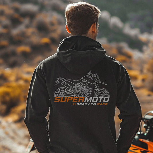 KTM 990 Supermoto Hoodie - Motorcycle Sweatshirt for Riders