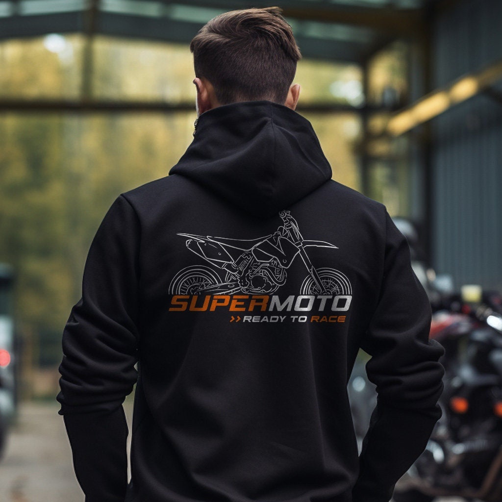 KTM 450 SMS Hoodie - Motorcycle Sweatshirt for Supermoto Riders