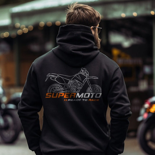 KTM 625 SC 2002 Hoodie - Motorcycle Sweatshirt for Supermoto Riders