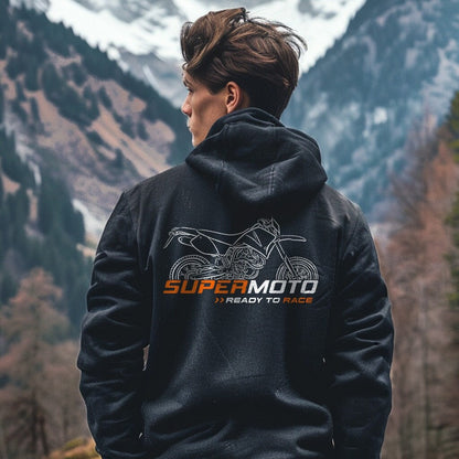 KTM 625 SC Supermoto 2002 Hoodie - Motorcycle Sweatshirt for Supermoto Riders