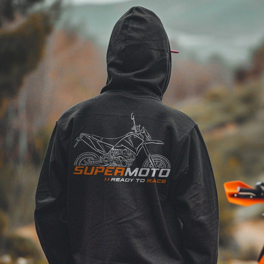KTM 640 LC4 SuperMoto Hoodie - Motorcycle Sweatshirt for Riders