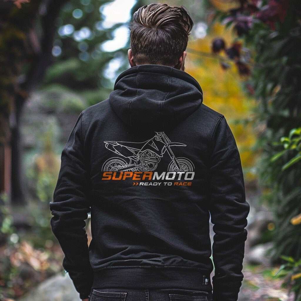 KTM 660 SMS 2004 Hoodie - Motorcycle Sweatshirt for SuperMoto Riders