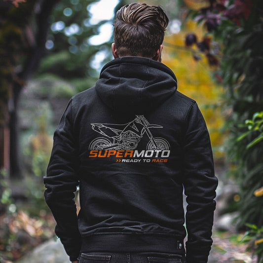 KTM 660 SMS 2004 Hoodie - Motorcycle Sweatshirt for SuperMoto Riders