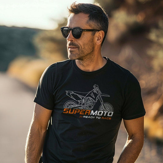 KTM 660 SMS 2004 T-Shirt - Motorcycle Tee Shirt for SuperMoto Riders