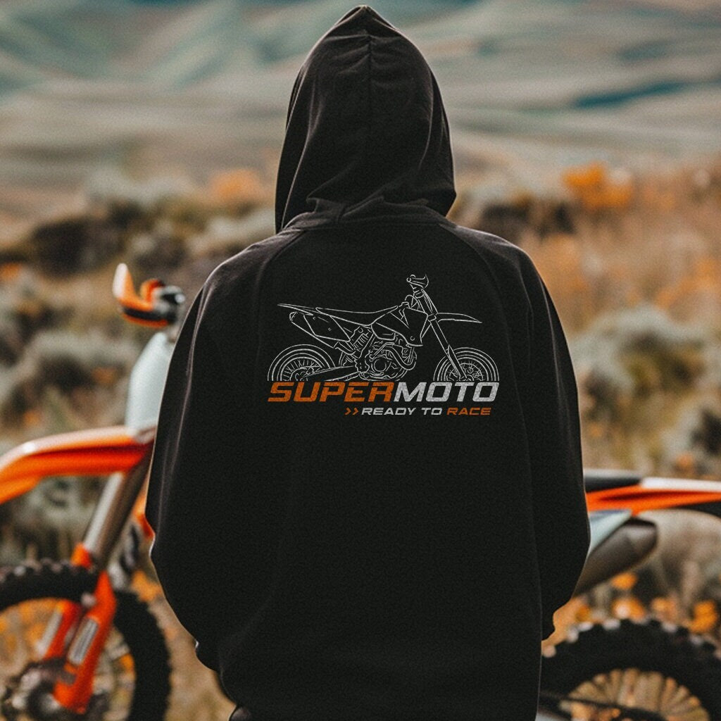 KTM 525 SX Supermoto Hoodie - Motorcycle Sweatshirt for Riders