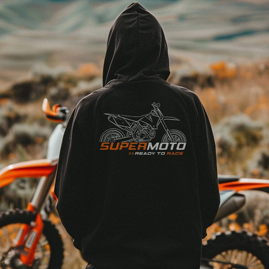 KTM 525 SX Supermoto Hoodie - Motorcycle Sweatshirt for Riders