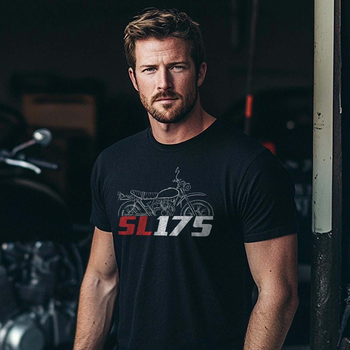 Honda SL175 Inspired T-Shirt - Motorcycle Tee Shirt for Riders