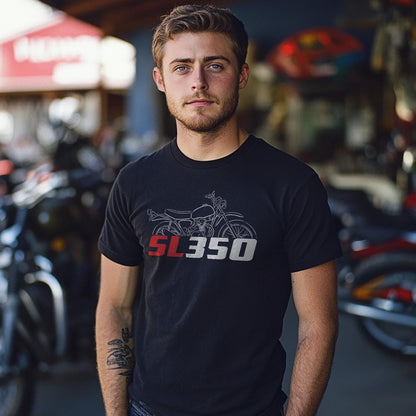 Honda SL350 1969 - 1973 Inspired T-Shirt - Motorcycle Tee Shirt for Riders
