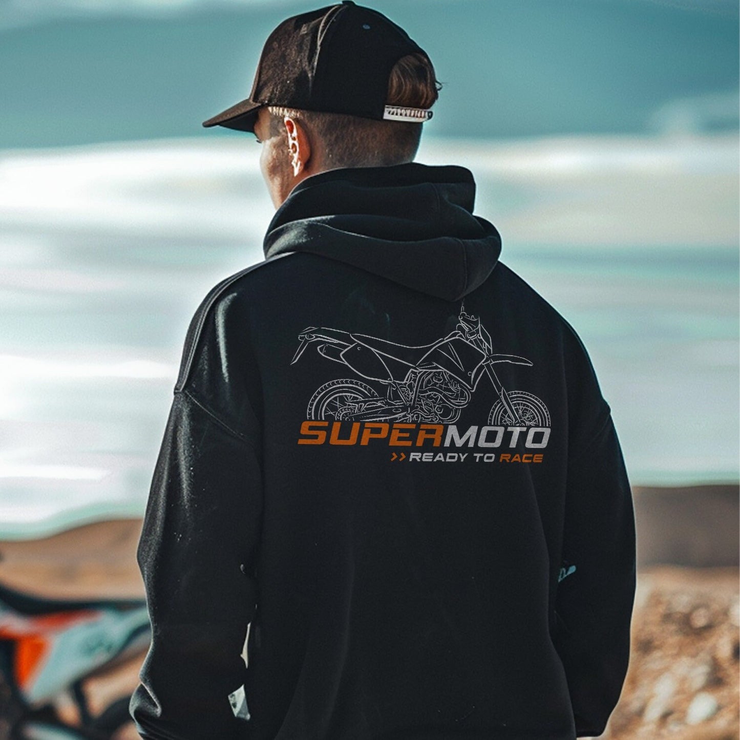KTM 620 SC Supermoto Hoodie - Motorcycle Sweatshirt for Riders