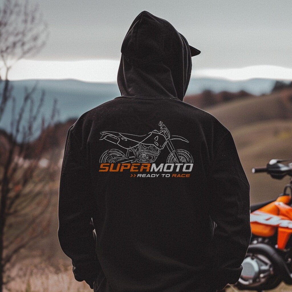 KTM 620 Supermoto Competition 1998 Hoodie - Motorcycle Sweatshirt for Riders