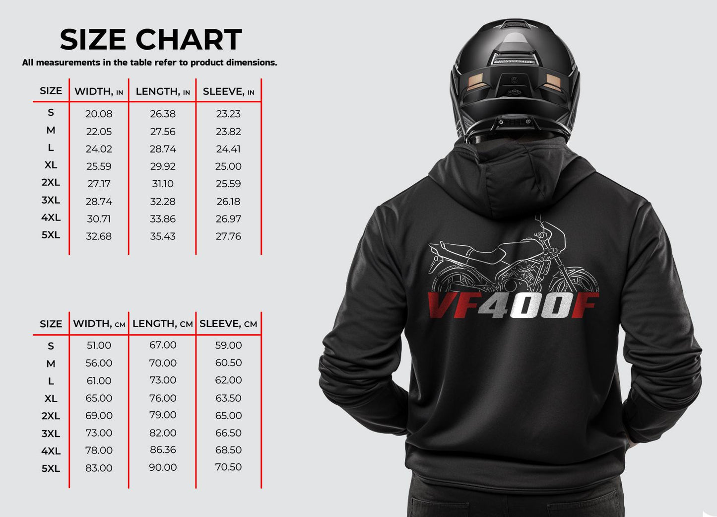 Honda VF400 | F | FD & F Integra Inspired Hoodie - Motorcycle Sweatshirt for Riders