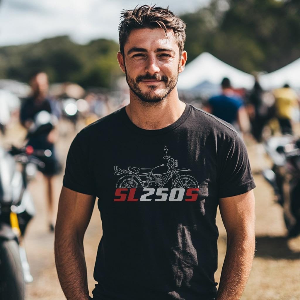 Honda SL250S 1972 Inspired T-Shirt - Motorcycle Tee Shirt for Riders