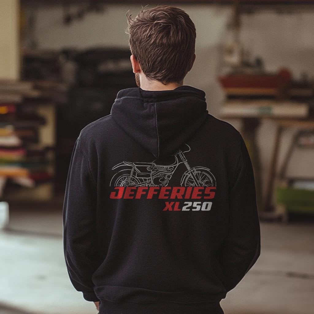 Honda Jefferies XL 250 1973 Inspired Hoodie - Motorcycle Sweatshirt for Riders