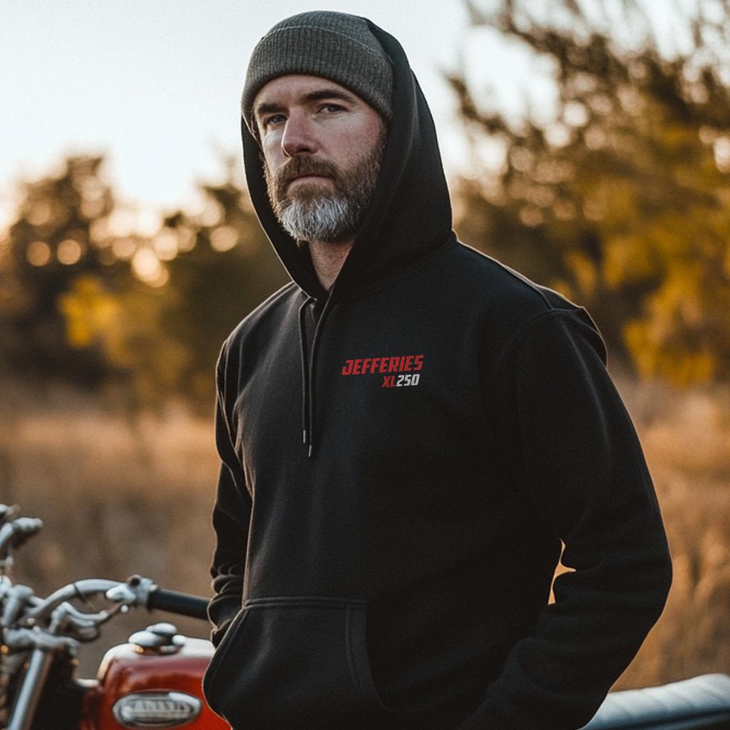 Honda Jefferies XL 250 1973 Inspired Hoodie - Motorcycle Sweatshirt for Riders