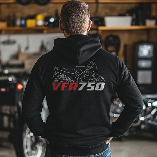 Honda VFR750 Inspired Hoodie - Motorcycle Sweatshirt for Riders