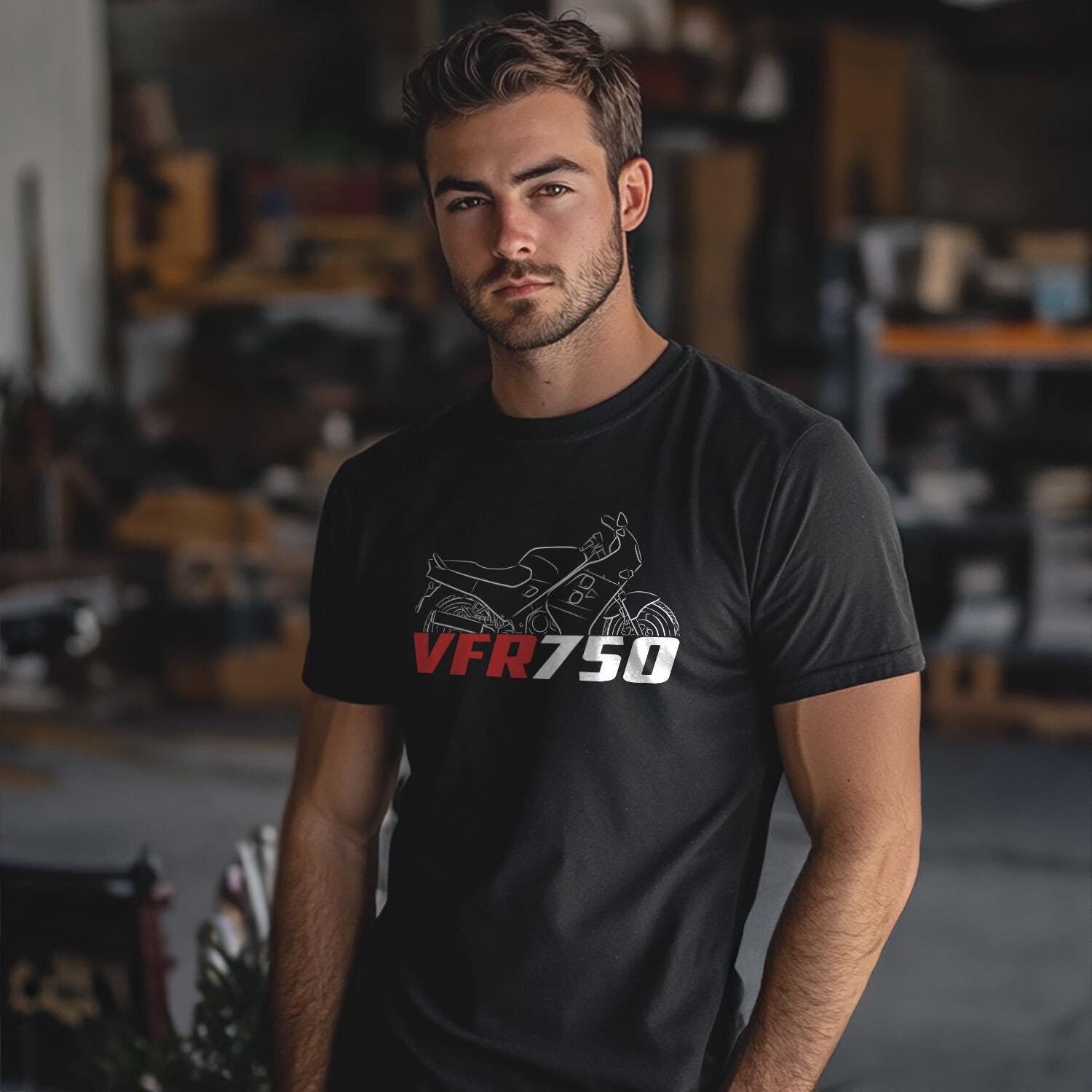 Honda VFR750 Inspired T-Shirt - Motorcycle Tee Shirt for Riders
