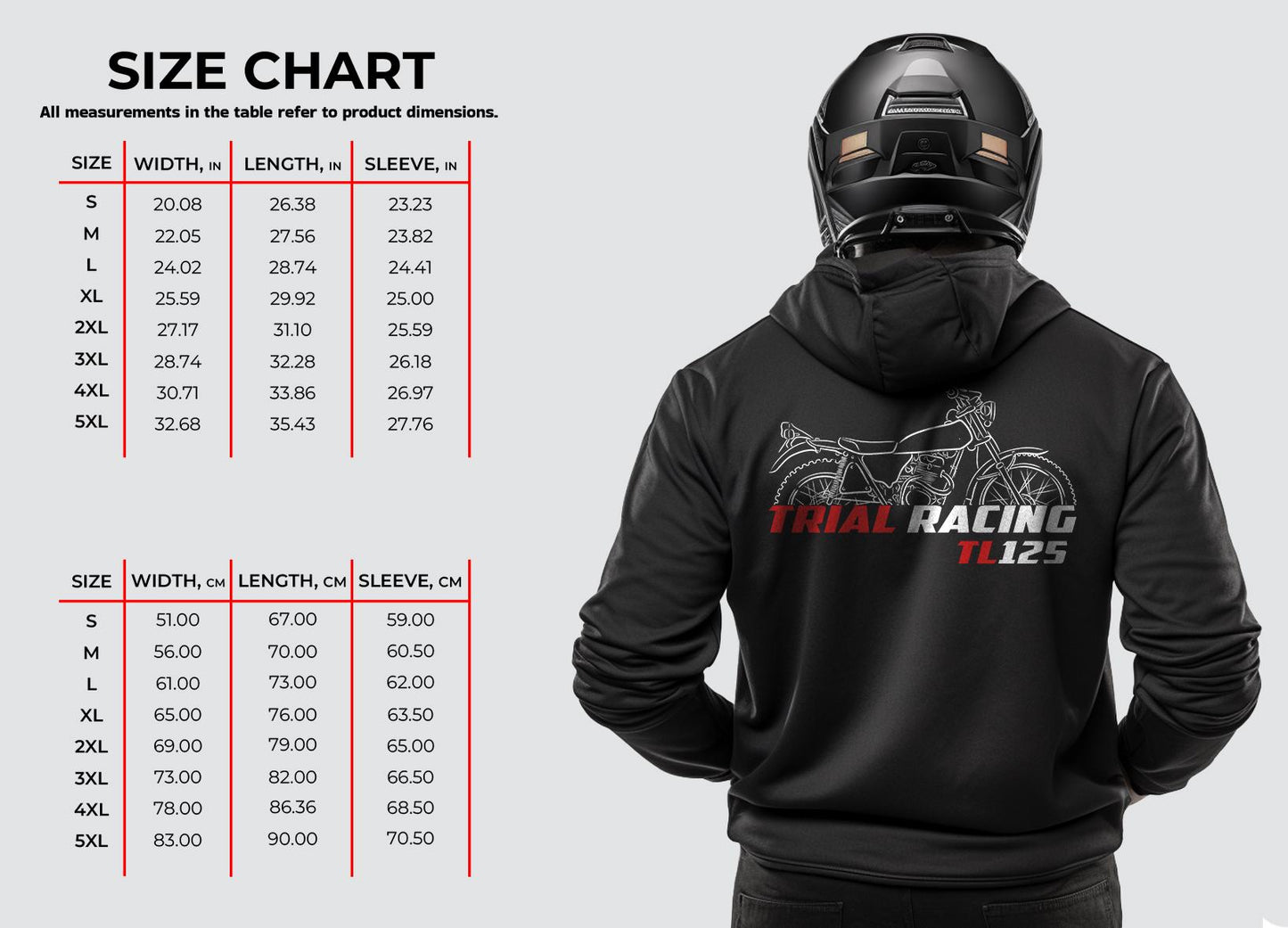 Honda TL 125 Inspired Hoodie - Motorcycle Sweatshirt for Riders