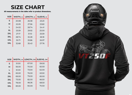 Honda VT250 | F | F2 | L | S & Z Inspired Hoodie - Motorcycle Sweatshirt for Riders