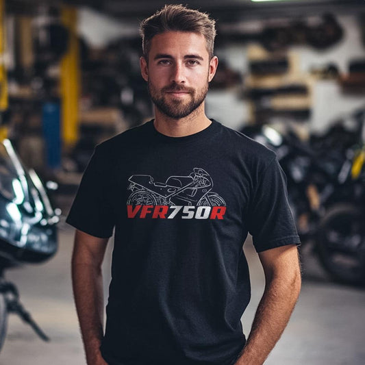 Honda VFR750R Inspired T-Shirt - Motorcycle Tee Shirt for Riders