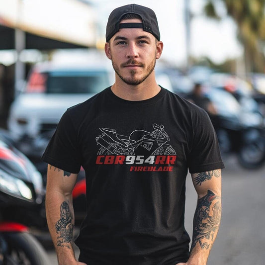 Honda CBR954RR FireBlade Inspired T-Shirt - Motorcycle Tee Shirt