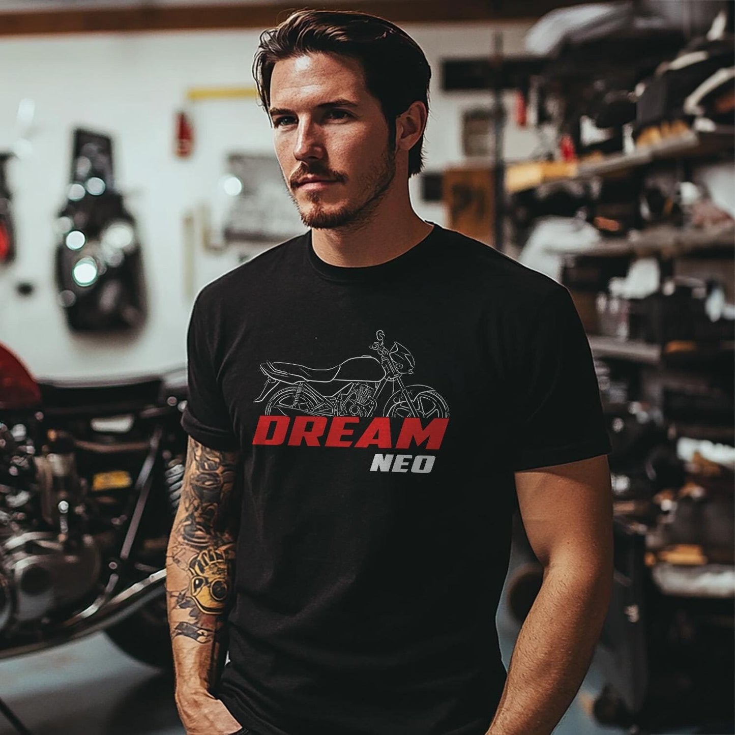 Honda Dream Neo Inspired T-Shirt - Motorcycle Tee Shirt for Riders
