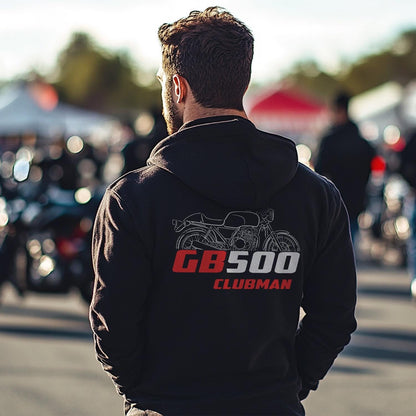 Honda GB 500 Clubman Inspired Hoodie - Motorcycle Sweatshirt for Riders