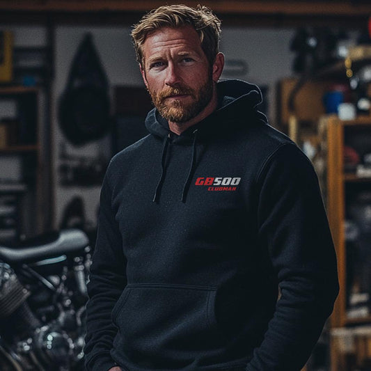 Honda GB 500 Clubman Inspired Hoodie - Motorcycle Sweatshirt for Riders
