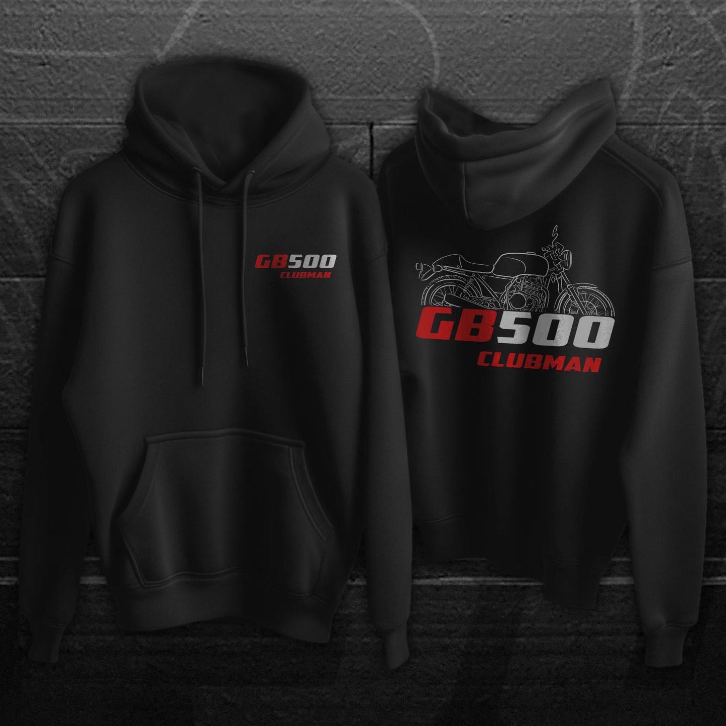 Honda GB 500 Clubman Inspired Hoodie - Motorcycle Sweatshirt for Riders