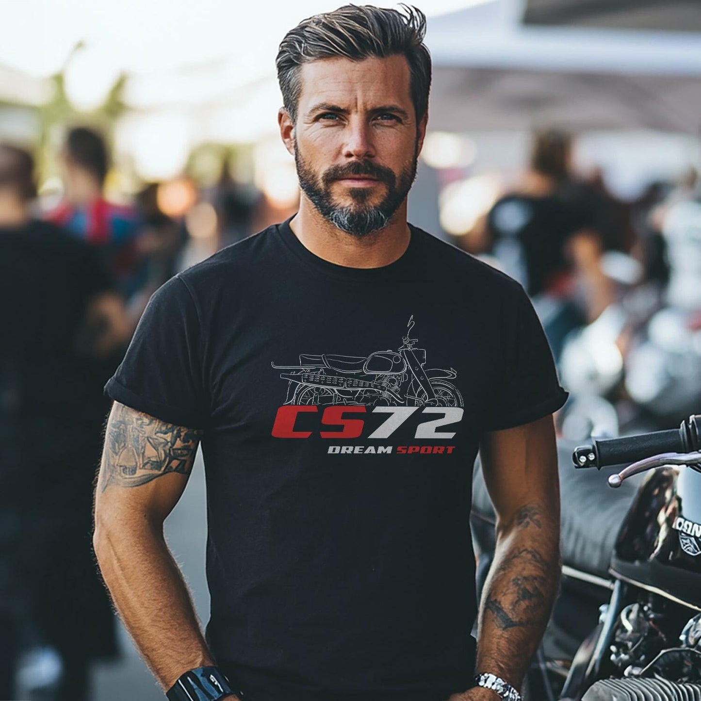 Honda CS72 & CS77 Dream Sport Inspired T-Shirt - Motorcycle Tee Shirt for Riders
