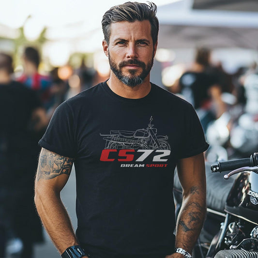 Honda CS72 & CS77 Dream Sport Inspired T-Shirt - Motorcycle Tee Shirt for Riders