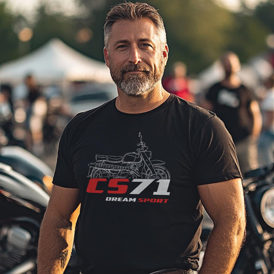 Honda CS71 & CS76 Dream Sport Inspired T-Shirt - Motorcycle Tee Shirt for Riders