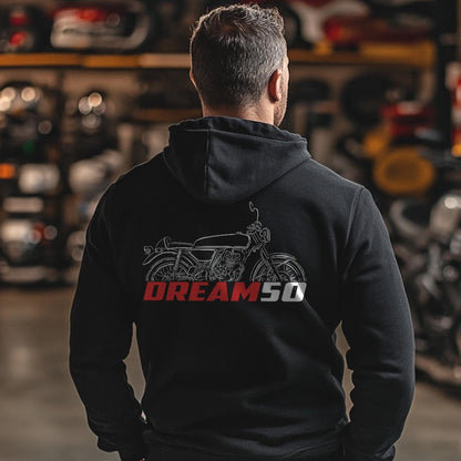 Honda Dream 50 & 50R Inspired Hoodie - Motorcycle Sweatshirt for Riders