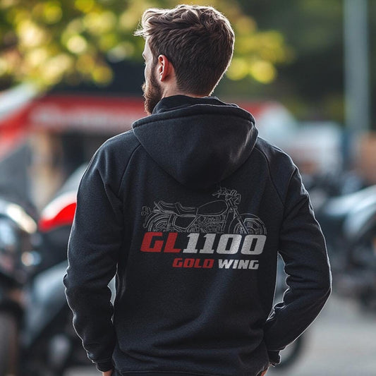 Honda GL 1100 Gold Wing Inspired Hoodie - Motorcycle Sweatshirt for Riders