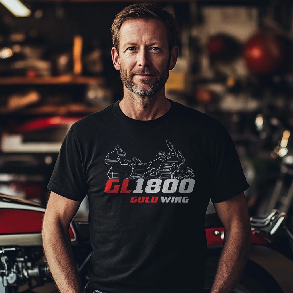 Honda GL 1800 Gold Wing Inspired T-Shirt - Motorcycle Tee Shirt for Riders