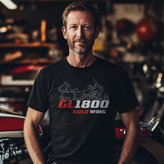 Honda GL 1800 Gold Wing Inspired T-Shirt - Motorcycle Tee Shirt for Riders