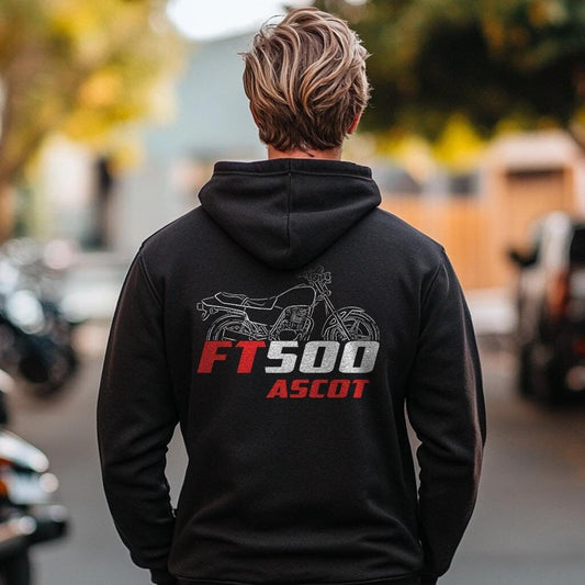 Honda FT500 Ascot Inspired Hoodie - Motorcycle Sweatshirt for Riders