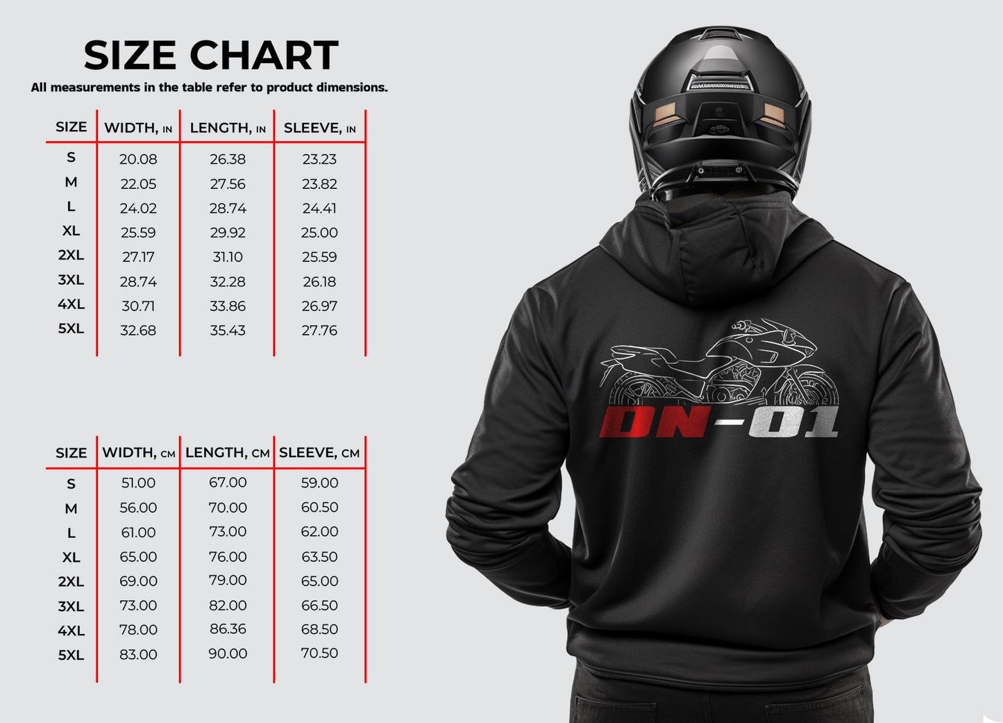 Honda DN-01 Inspired Hoodie - Motorcycle Sweatshirt for Riders