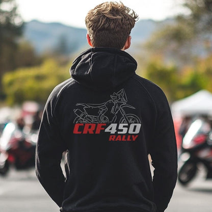 Honda CRF450 Rally Inspired Hoodie - Motorcycle Sweatshirt