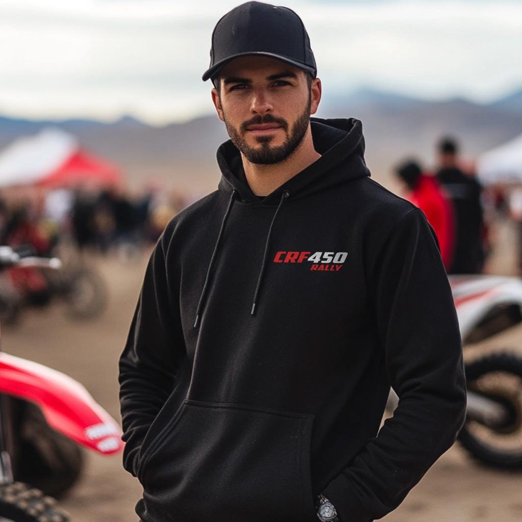 Honda CRF450 Rally Inspired Hoodie - Motorcycle Sweatshirt