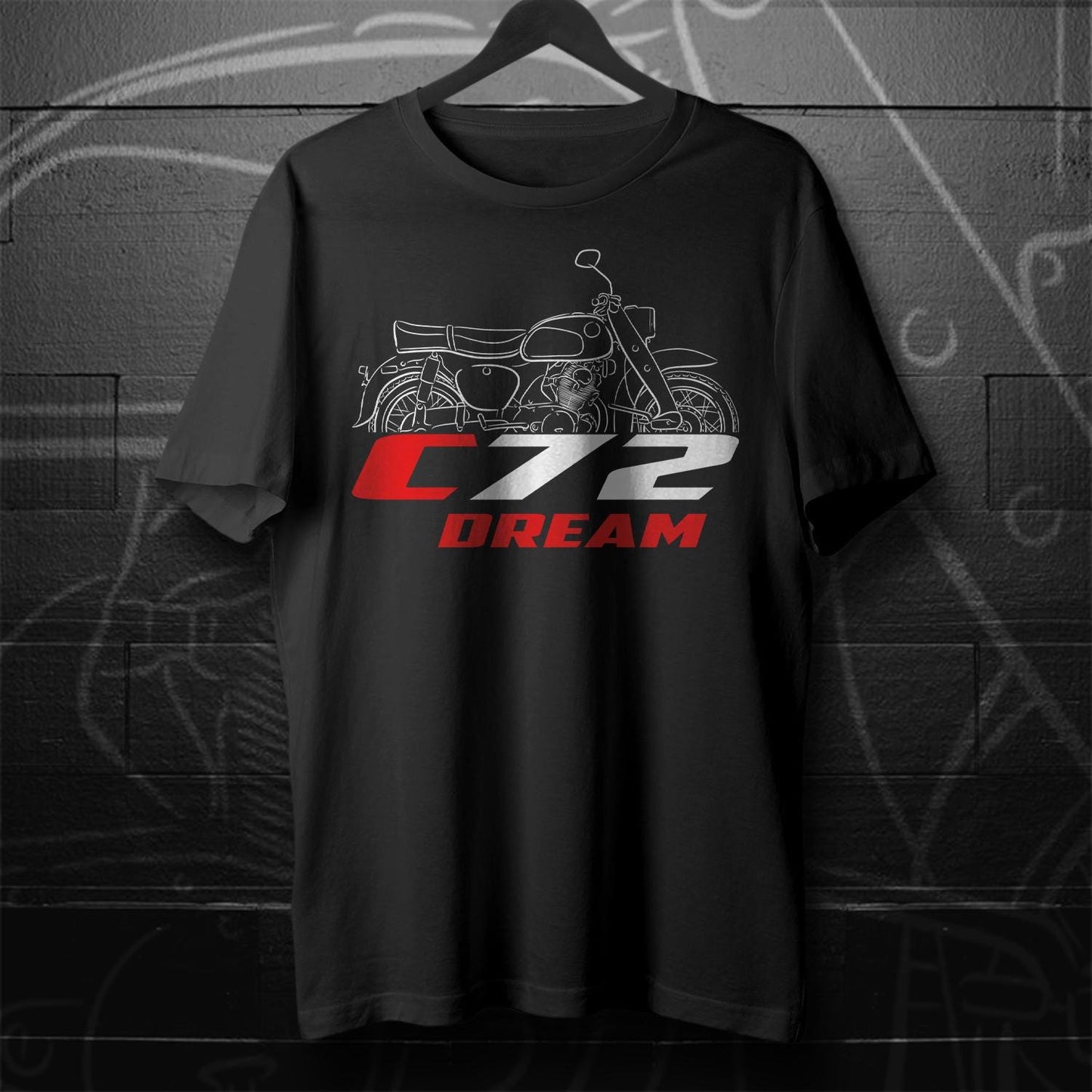 Honda C72 Dream Inspired T-Shirt - Motorcycle Tee Shirt for Riders